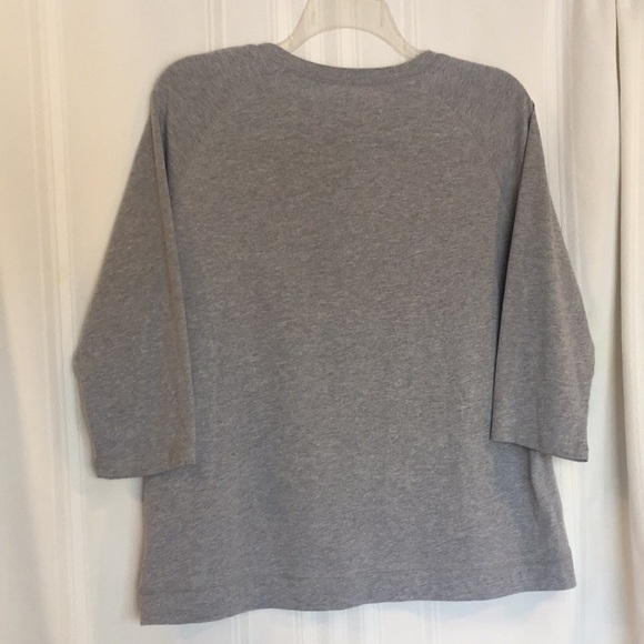 Gray Women's Top with Sparkle Accents Used 1X - Picture 4 of 14